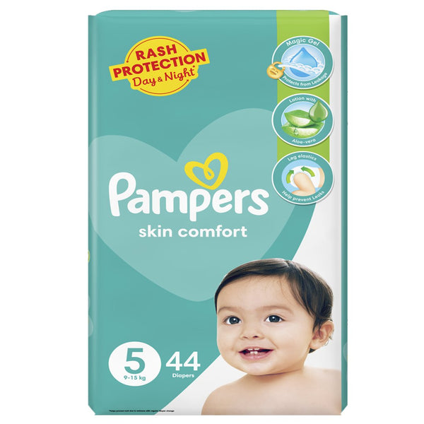 Pampers Skin Comfort Diapers Size 5 (Junior), 44 Ct - My Vitamin Store