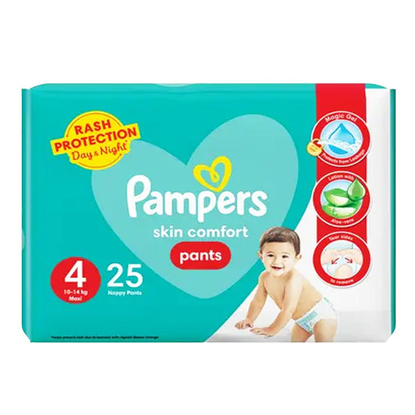 Pampers Skin Comfort Pants Size 4 (Maxi), 25 Ct - My Vitamin Store
