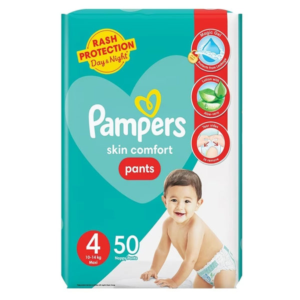 Pampers Skin Comfort Pants Size 4 (Maxi), 50 Ct - My Vitamin Store