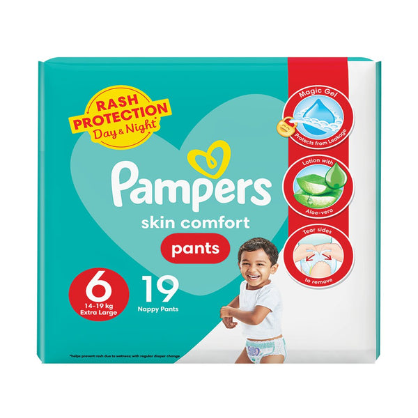 Pampers Skin Comfort Pants Size 6 (Extra Large), 19 Ct - My Vitamin Store