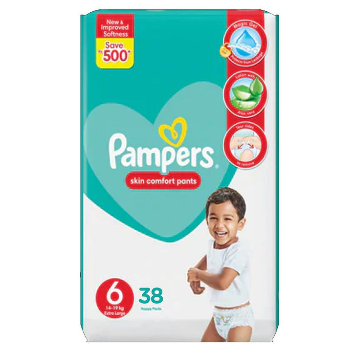 Pampers Skin Comfort Pants Size 6 (Extra Large), 38 Ct - My Vitamin Store
