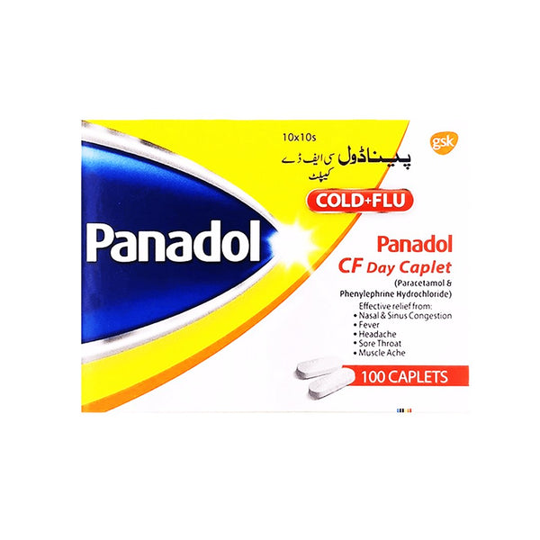 Panadol CF Day Caplet (Cold + Flu), 100 Ct - My Vitamin Store