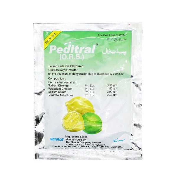 Peditral O.R.S. Lemon Sachet, 1 Ct - Searle - My Vitamin Store