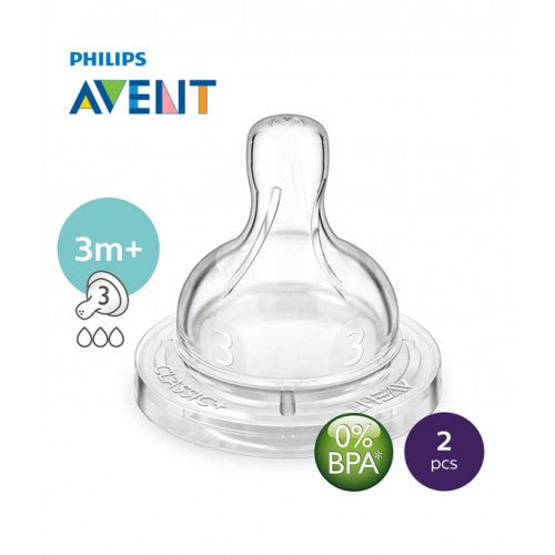 Philips Avent Anti-colic Teats 3m+, 2 Ct - My Vitamin Store