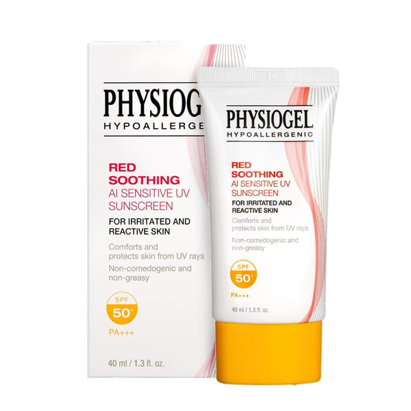 Physiogel Hypoallergenic Red Soothing AI Sensitive UV SPF 50 Sunscreen, 40ml - My Vitamin Store