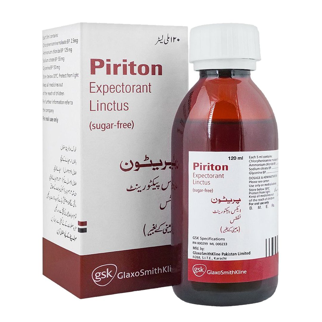 Buy GSK Piriton Expectorant Linctus, 120ml Online in Pakistan | My ...