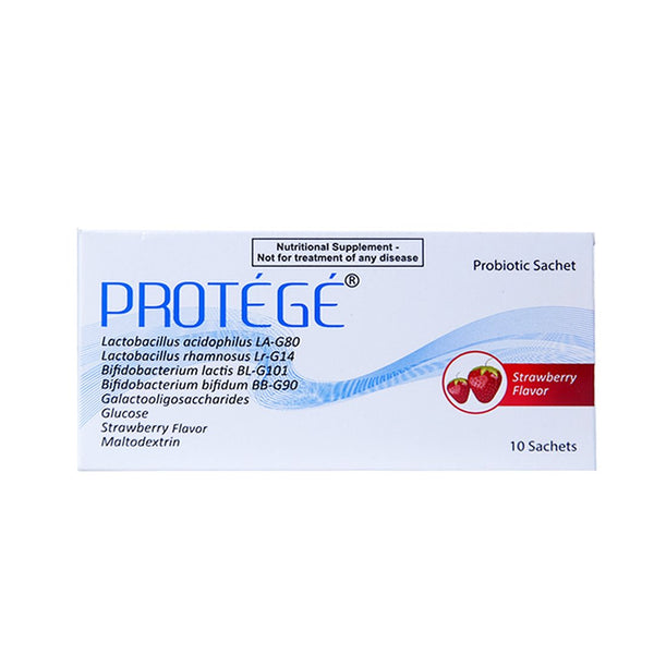 Protege Strawberry Flavour Probiotic Sachet, 10 Ct - AGP - My Vitamin Store