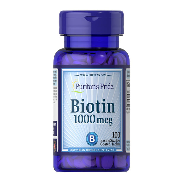 Puritan's Pride Biotin 1000 mcg, 100 Ct - My Vitamin Store