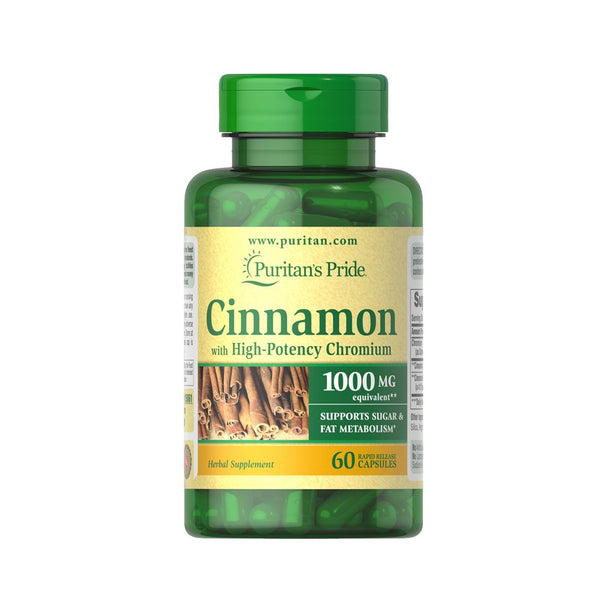 Puritan's Pride Cinnamon 1000mg, 60 Ct - My Vitamin Store