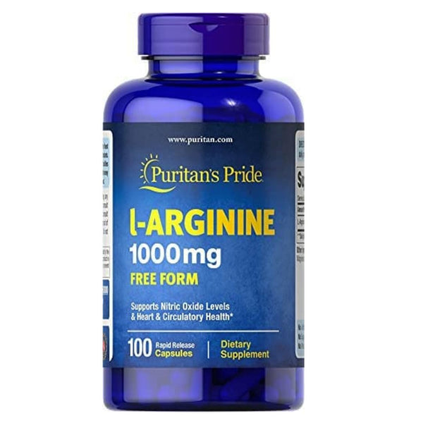 Puritan's Pride L-Arginine 1000mg, 100 Ct - My Vitamin Store