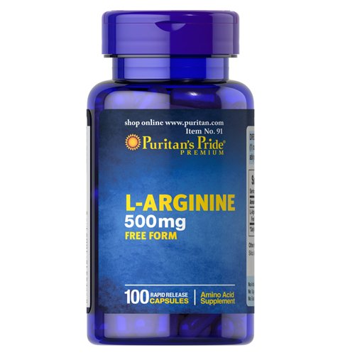Puritan's Pride L-Arginine 500mg, 100 Ct - My Vitamin Store