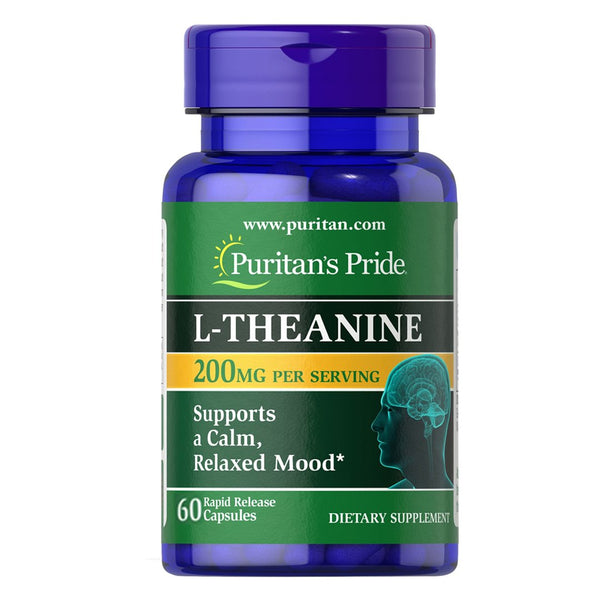 Puritan's Pride L-Theanine 200 mg, 60 Ct - My Vitamin Store