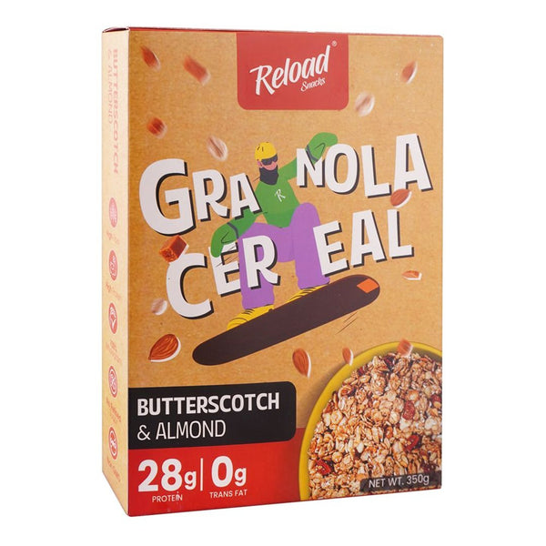 Reload Butterscotch & Almond Granola Cereal, 350g - My Vitamin Store