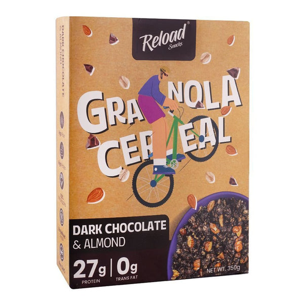 Reload Dark Chocolate & Almond Granola Cereal, 350g - My Vitamin Store
