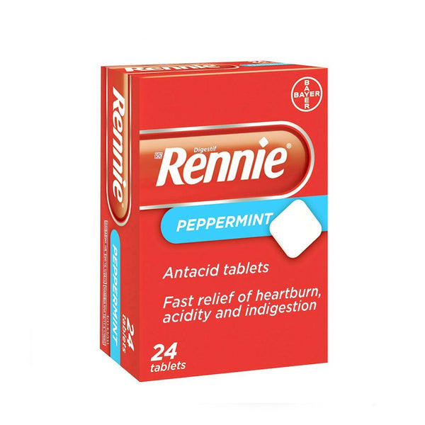 Rennie Peppermint Chewable Tablets, 24 Ct - Bayer - My Vitamin Store