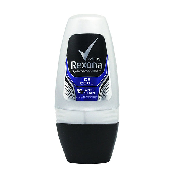 Rexona Men Ice Cool Anti Stain 48H Anti-Perspirant Deodorant Roll-on, 50ml - My Vitamin Store