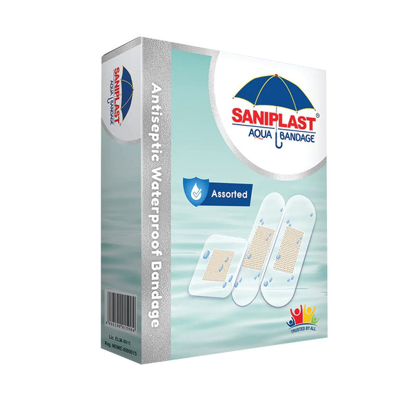 Saniplast Aqua Antiseptic Waterproof Assorted Bandages, 15 Ct - My Vitamin Store