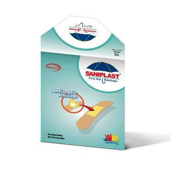 Saniplast First Aid Antiseptic Bandage Medium, 10 Ct - My Vitamin Store