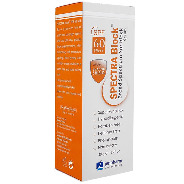 Spectra Block Cream, SPF 60 40g - Jenpharm - My Vitamin Store