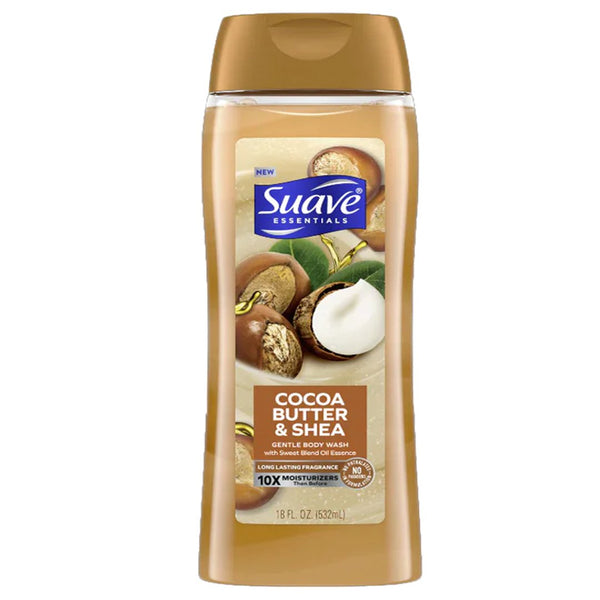 Suave Essentials Cocoa Butter & Shea Gentle Body Wash, 532ml - My Vitamin Store