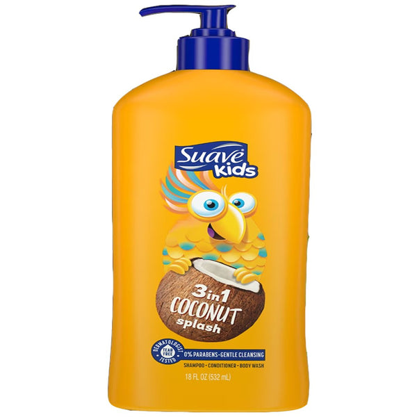 Suave Kids 3-in-1 Shampoo + Conditioner + Body Wash Coconut Splash, 532ml - My Vitamin Store