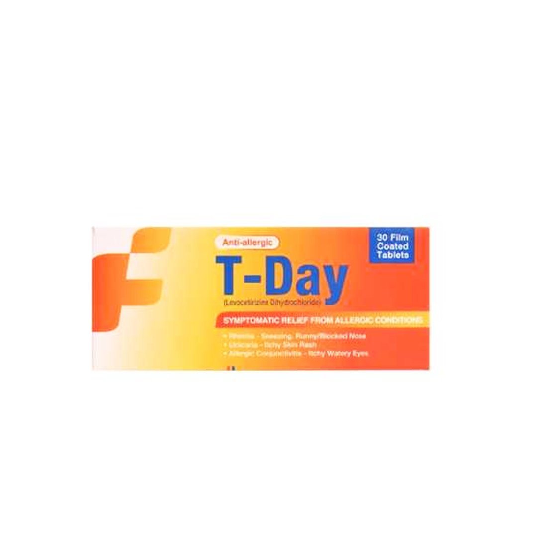 Buy T-Day (Levocetirizine), 30 Ct Online in Pakistan | Allergy Relief ...