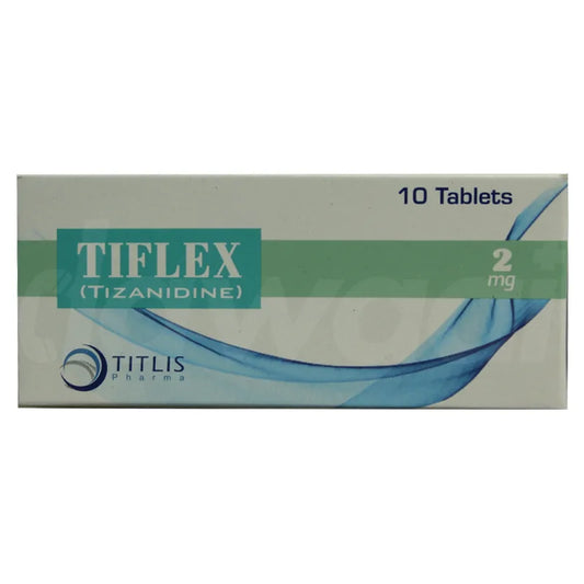Tiflex (Tizanidine) Tablets 2mg, 10 Ct - Titlis