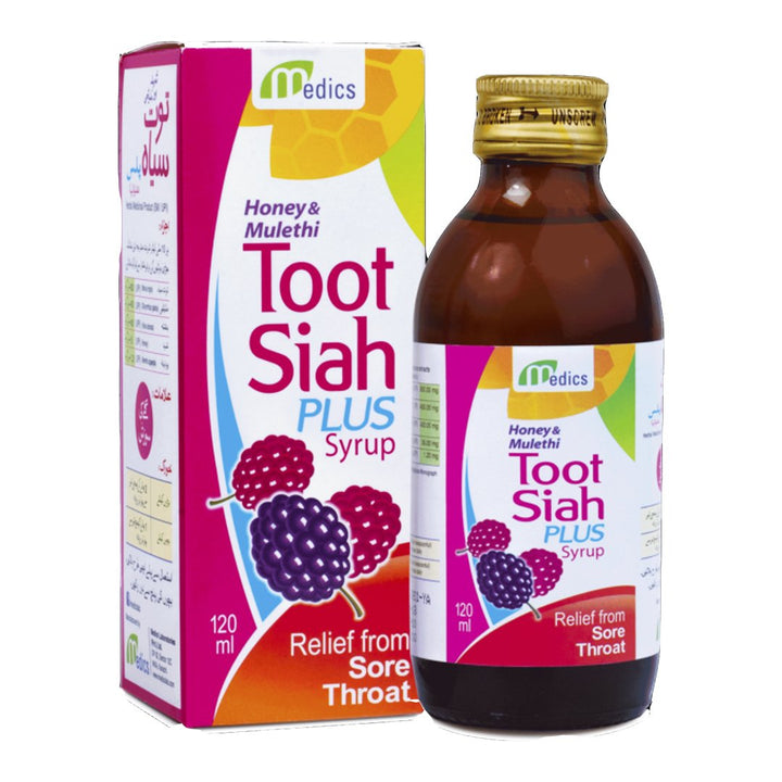 Toot Siah Plus Syrup (Honey & Mulethi), 120ml - Medics - My Vitamin Store