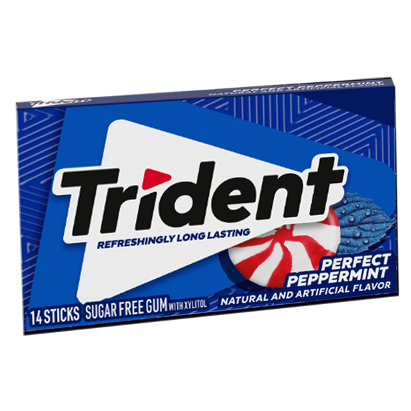 Trident Perfect Peppermint Sugar Free Chewing Gum, 14 Ct