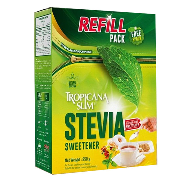 Tropicana Slim Stevia Sweetener with Chromium Refill Pack, 250g - My Vitamin Store