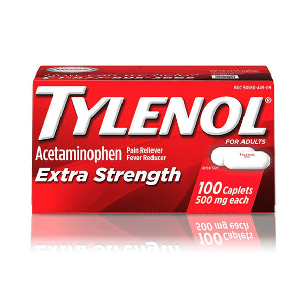 Tylenol Extra Strength for Adults 500mg, 100 Ct - My Vitamin Store
