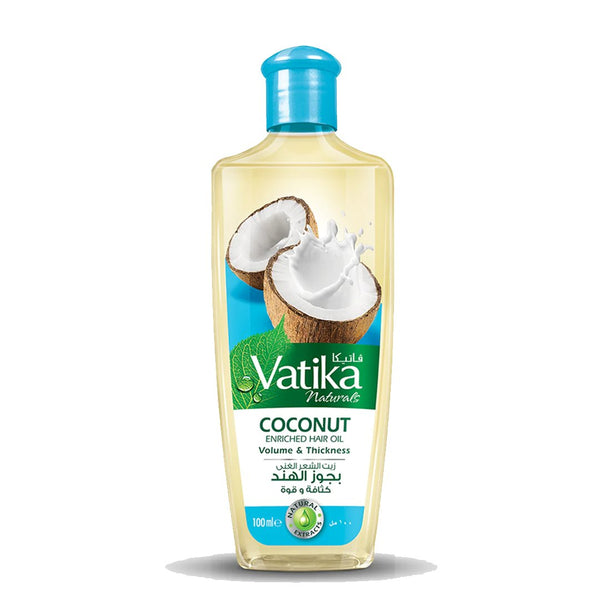 Vatika Naturals Coconut Enriched Volume & Thickness Hair Oil, 100ml - My Vitamin Store