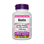 Webber Naturals Biotin 2500 mcg, 90 Ct - My Vitamin Store