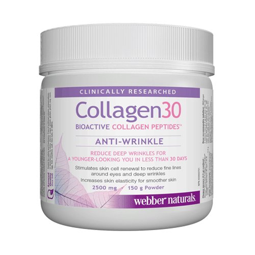 Webber Naturals Collagen30 Bioactive Collagen Peptides Anti-Wrinkle, 150 g - My Vitamin Store