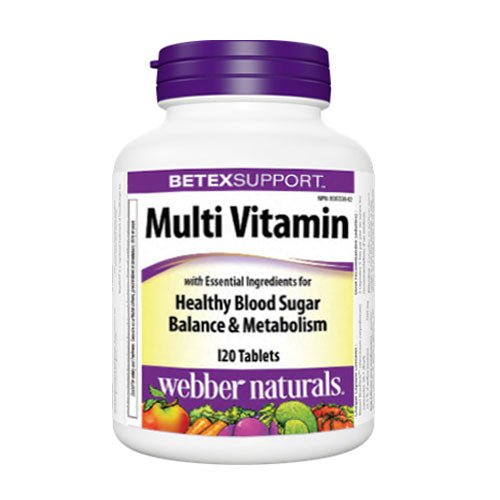 Webber Naturals Diabetex Multi Vitamin, 120 Ct - My Vitamin Store