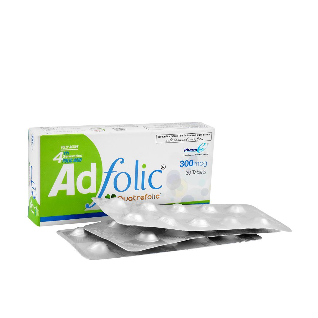 AD Folic 300mcg, 30 Ct - PharmEvo