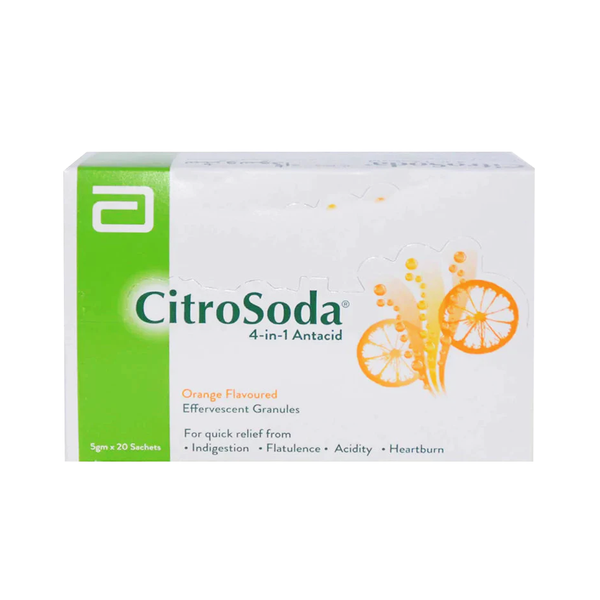 Abbott CitroSoda Orange Flavored Effervescent Sachet, 20 Ct