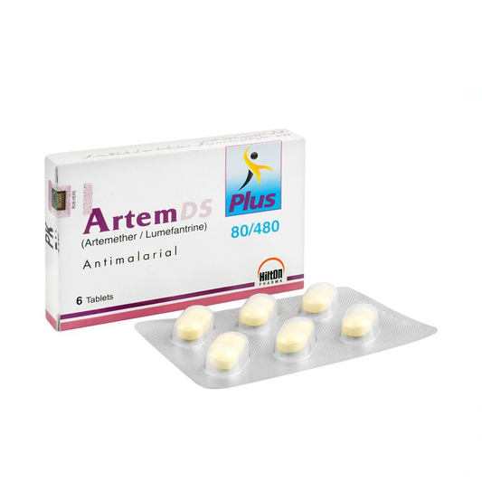 Artem DS Plus (Artemether/Artemether) 80/480mg, 6 Ct - Hilton