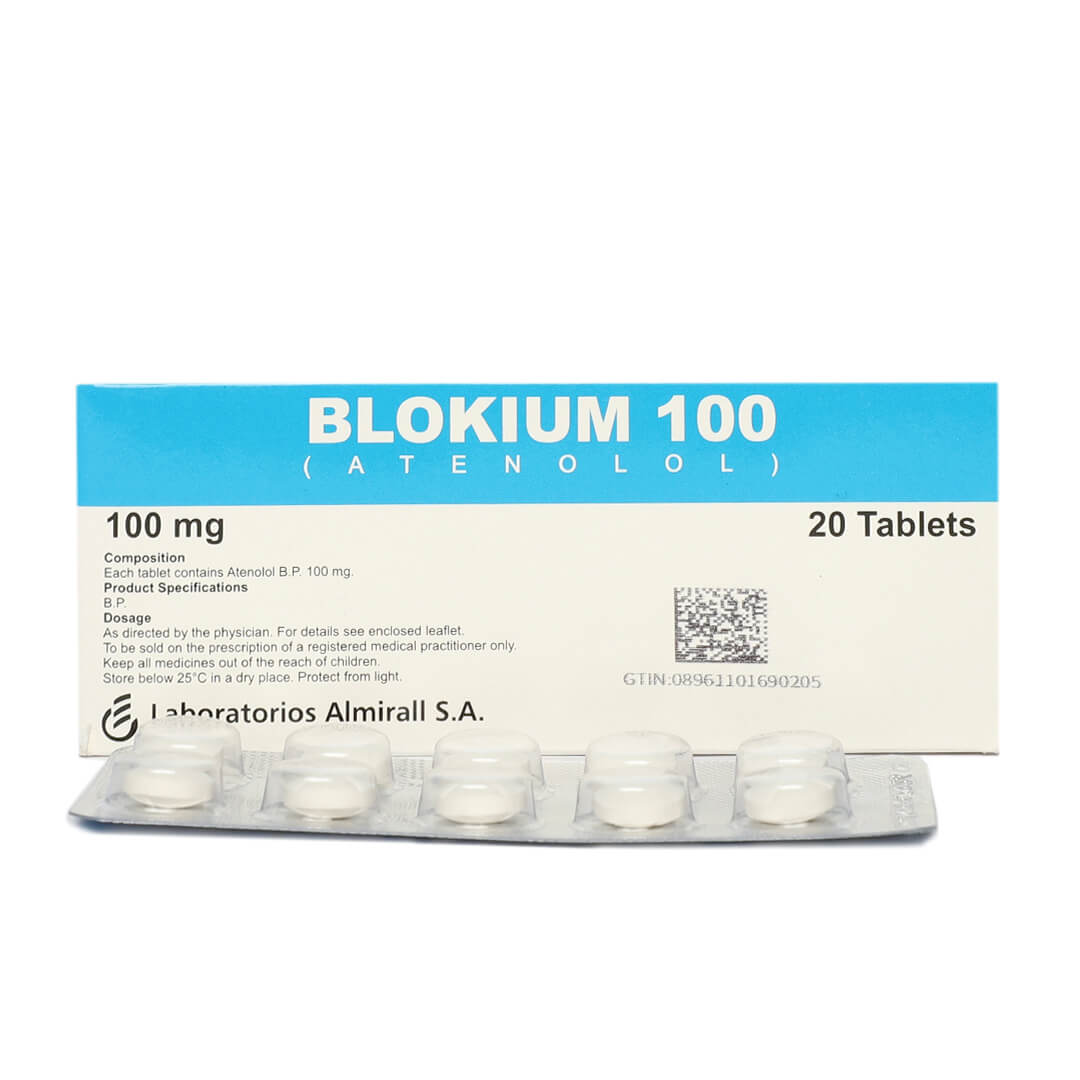 Blokium (Atenolol) 100mg, 20 Ct - Highnoon