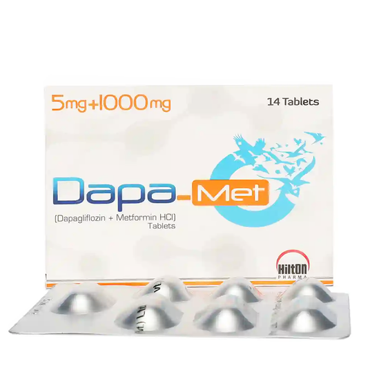 Dapa-Met Tablets 5mg/1000mg, 14 Ct - Hilton