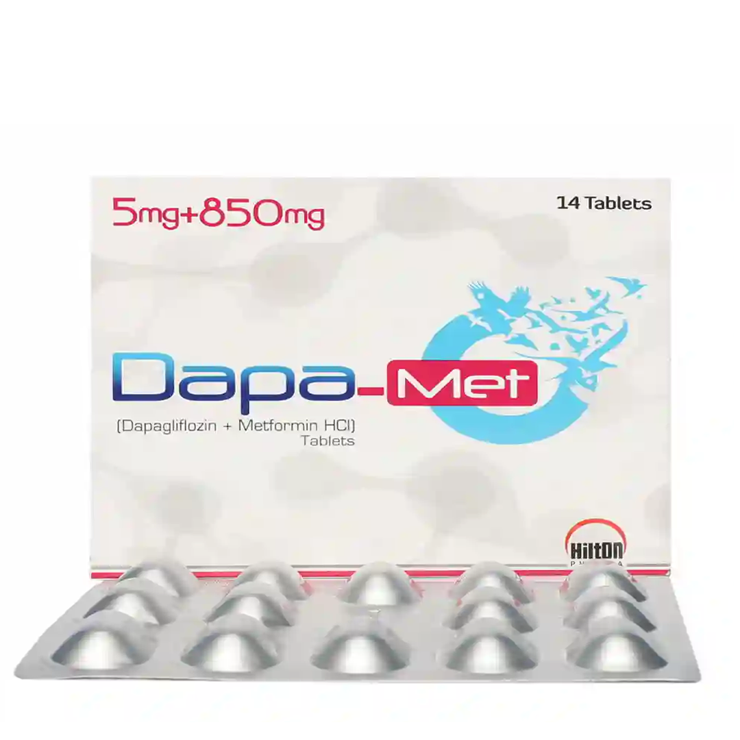 Dapa-Met (Dapagliflozin/Metformin) 5mg/850mg, 14 Ct - Hilton