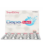 Dapa-Met (Dapagliflozin/Metformin) 5mg/850mg, 14 Ct - Hilton