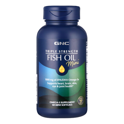 GNC Triple Strength Fish Oil Mini, 60 Ct