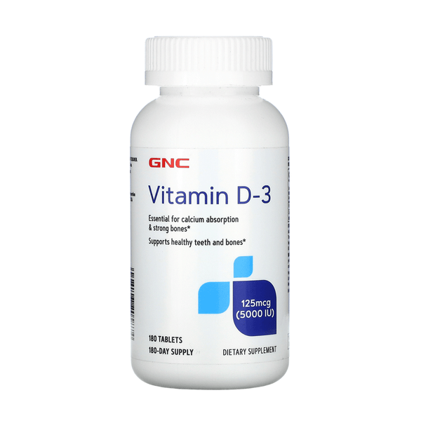 GNC Vitamin D3 5000 IU, 180 Ct
