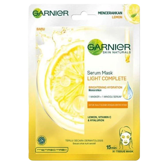 Garnier Skin Naturals Bright Complete Vitamin C Serum Skin Sheet Mask, 28g