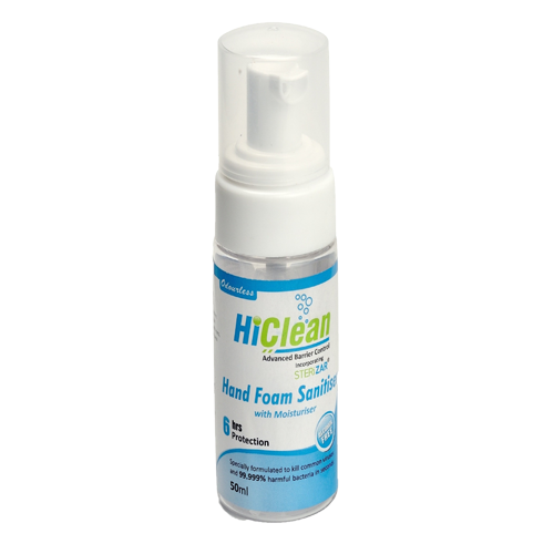 Hand Foam Sanitiser (Odourless), 50ml - HiClean