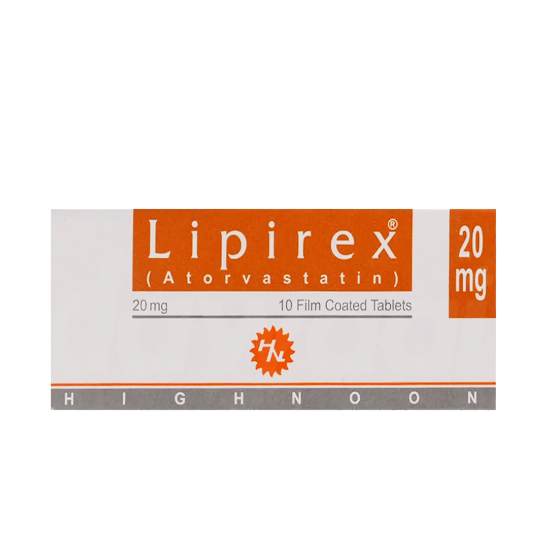 Lipirex (Atorvastatin) 20mg, 10 Ct - Highnoon