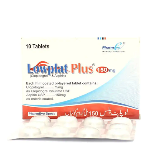 Lowplat Plus Tablet 150mg, 10 Ct - PharmEvo