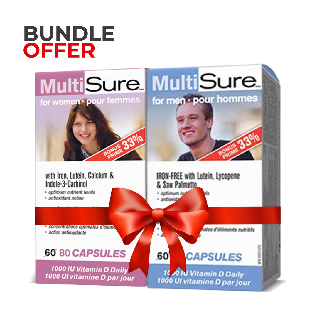 Bundle Pack - Webber Naturals MultiSure For Women + MultiSure For Men ...