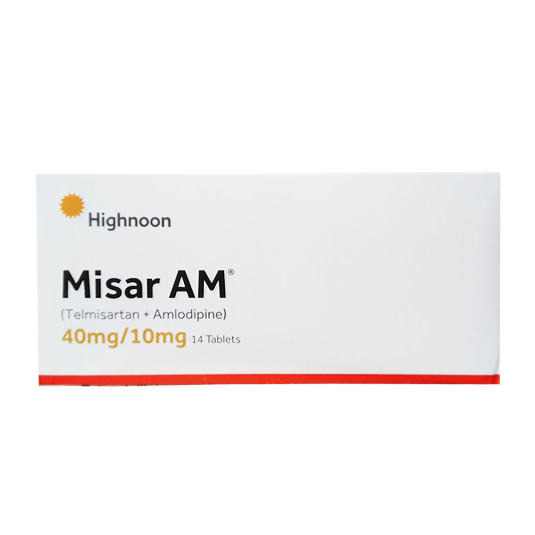 Misar AM (Telmisartan/Amlodipine) 40mg/10mg, 14 Ct - Highnoon